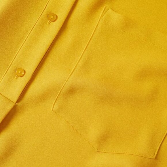 MANGO MNG Women Sleeveless Flowy Pocket Blouse Yellow Size S - Picture 2 of 10